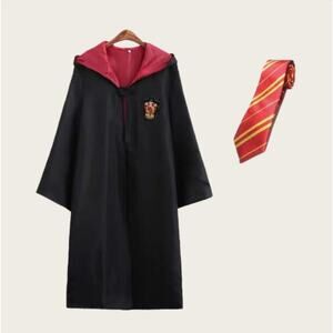 Harry Potter Kid/Adult Robe Cloak Gryffindor Cosplay Costume with Tie